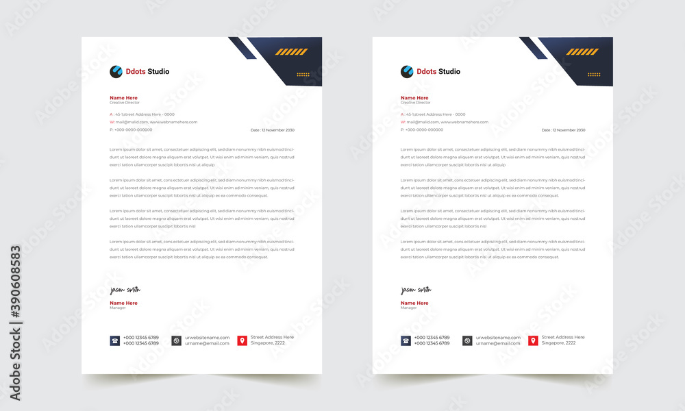 Letterhead Design Template New Print Ready 