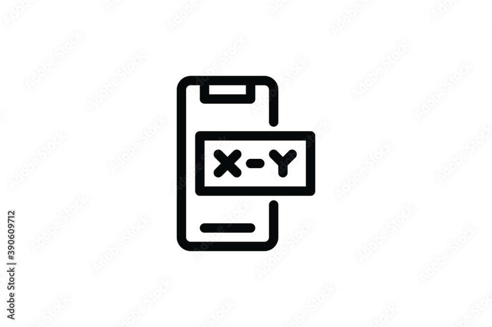Online Education Icon - Math Application Online Education Icon - Math Application