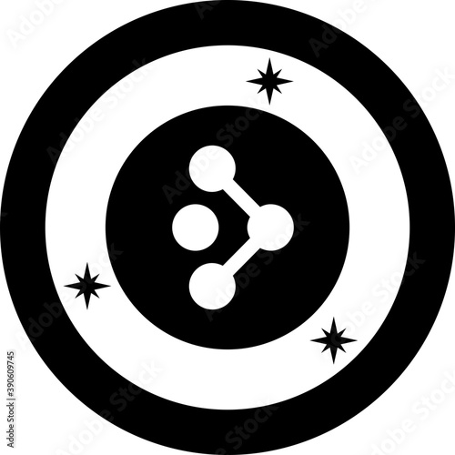 
Digital cryptocurrency, synereo (AMP) coin Solid icon
