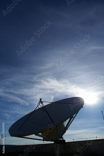 satellite dish on the sky