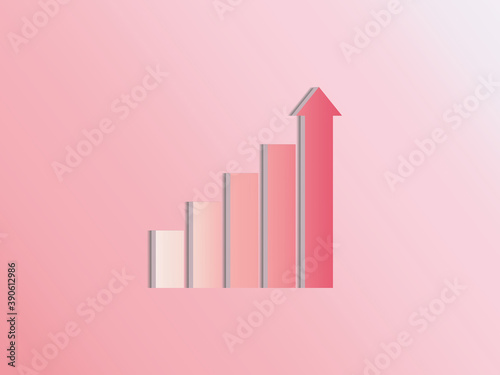 Free Download Gradation pink stair step to growth success, 3d render, progress way and forward achievement creative concept - GFXLoad