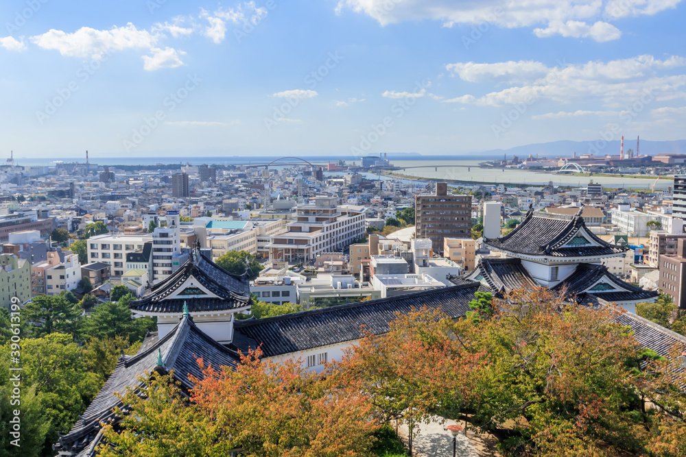 和歌山城から見た和歌山市　和歌山県　Wakayama city seen from Wakayama castle Wakayama-ken 