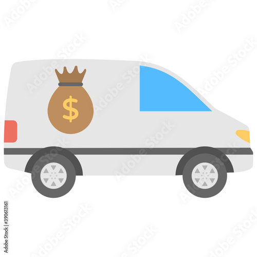 
An armored cash transport car or truck 
