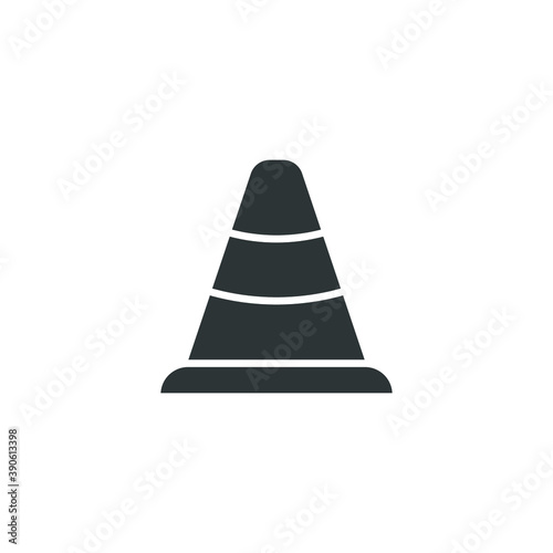 Road traffic cone icon. safety highway, construction guidance. Alert or warning of accident information. security marking. Glyph or solid style. vector illustration. Design on white background. EPS 10