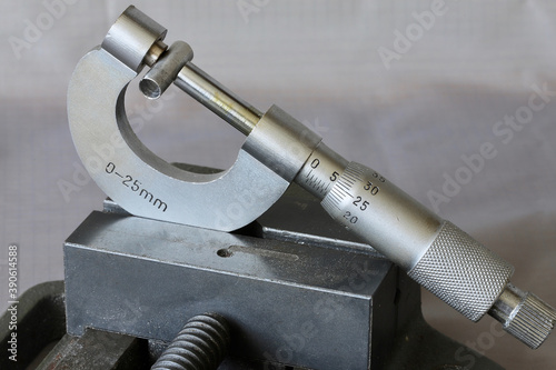 close up of a micrometer