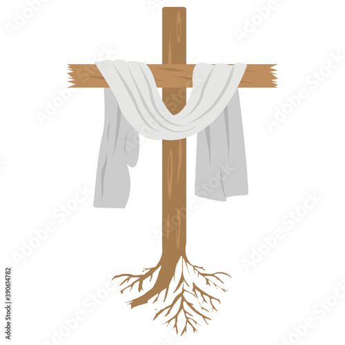 
Resurrection of jesus on cross is pictorial formation of easter triduum
 photo