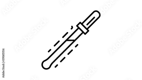 Pipette icon animation. Motion set of best icons and then each objects is shown separately