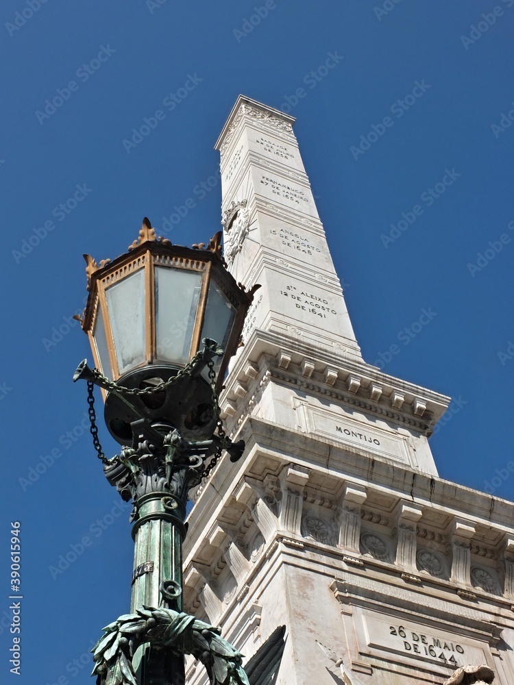 Monument of the Restauradores in Lisbon - Portugal