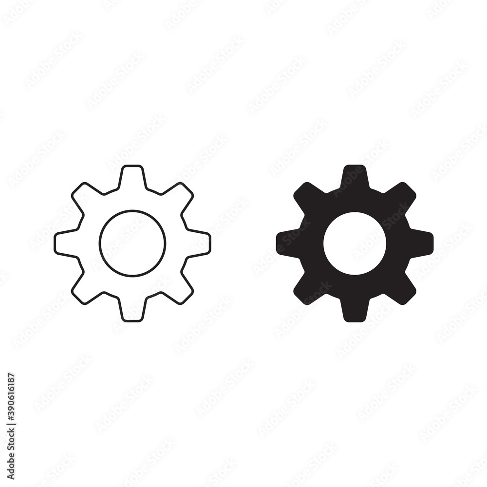 Settings icon. Gear vector icon Settings icon. Gear vector icon