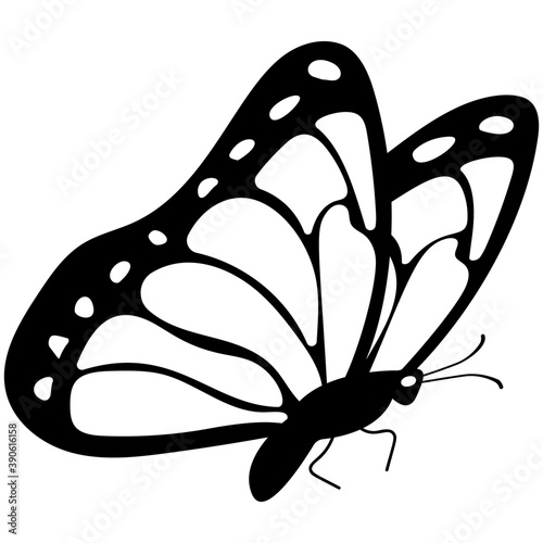 
Brown colored Swallowtail butterfly solid icon image

