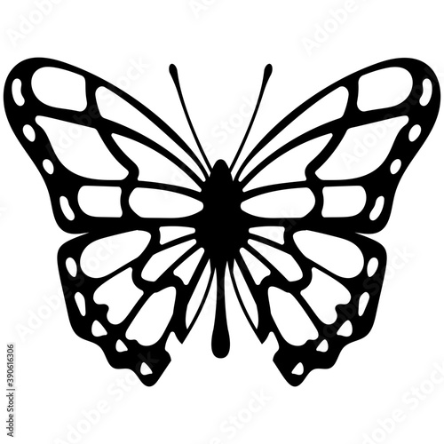 
A colored butterfly flat icon image
