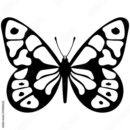 
A colored butterfly flat icon image
