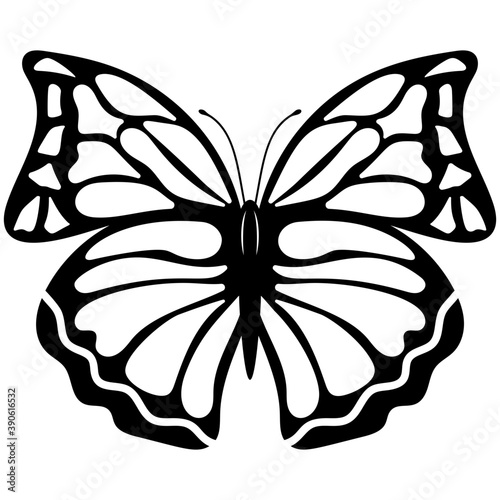 
A colored butterfly flat icon image
