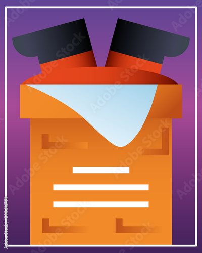merry christmas, legs of santa in the chimney with snow card