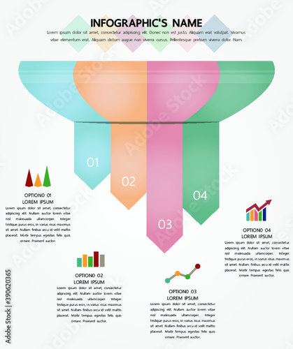 Four optiona Infographic Template for business and financial presentation photo