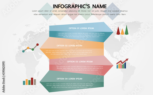 Four optiona Infographic Template for business and financial presentation photo