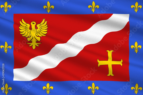 Flag of Val-dOise in Ile-de-France, France photo