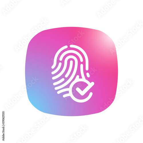 Verified Fingerprint - Mobile App Icon