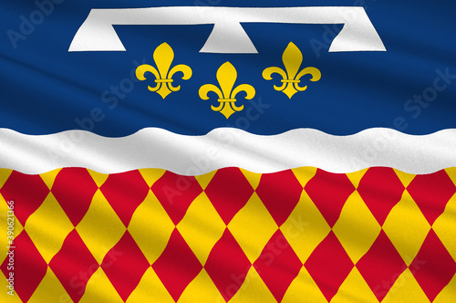 Flag of Charente in Nouvelle-Aquitaine is the largest administrative region in France photo