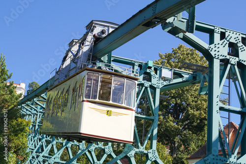 A car of the Dresden Suspension Railway in Dresden Loschwitz photo