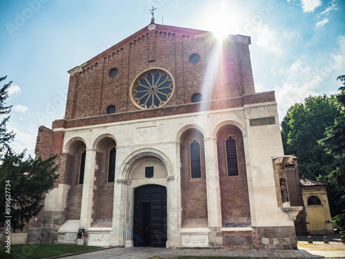 Church of the Eremitani Exterior Facade in Padua also called Church of the Hermits or Chiesa degli Eremitani photo