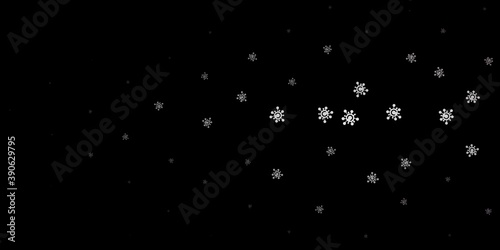 Dark gray vector backdrop with virus symbols.