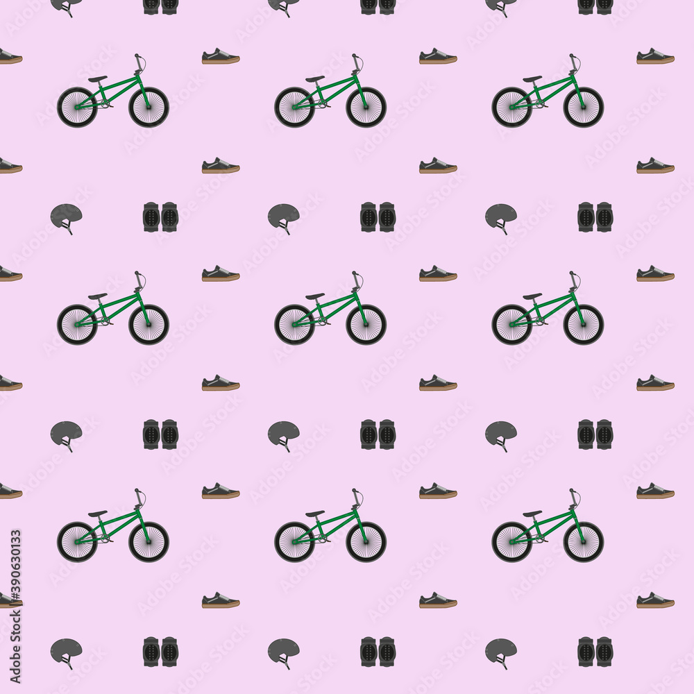 pattern background, of bicycles and cycling articles pattern background, of bicycles and cycling articles