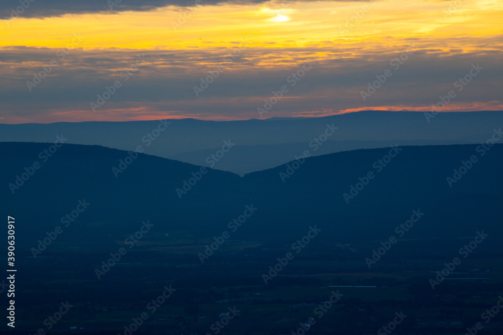 Sunset in the mountains