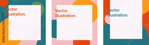 Set of editable templates for Instagram post, Facebook square frame, social media, advertisement, and business promotion, fresh design with color and minimalist vector