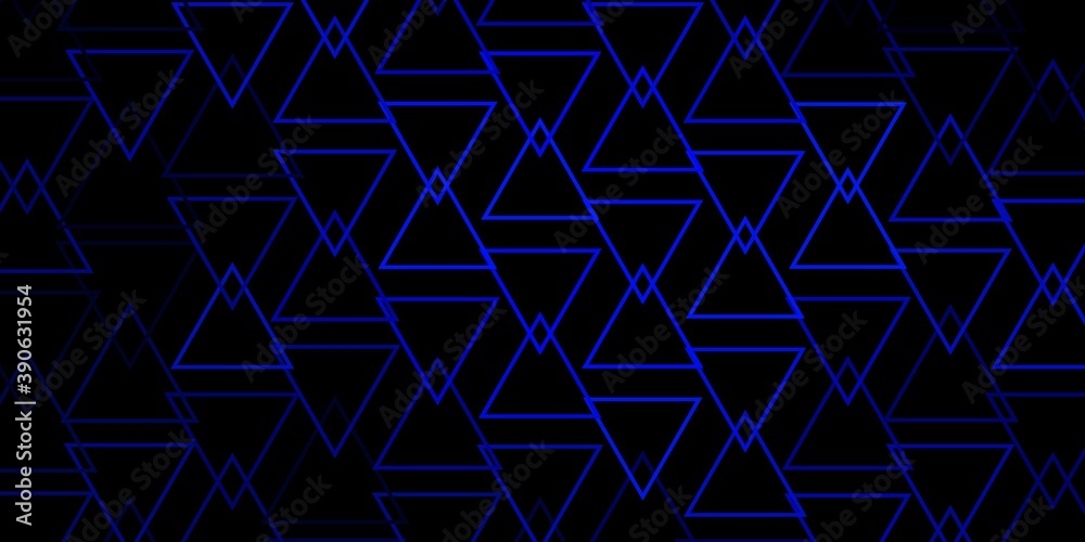Dark BLUE vector backdrop with lines, triangles. Dark BLUE vector backdrop with lines, triangles.