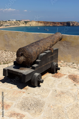 Sagres (Algarve) Portugal. Canyon inside the Fortress of Sagres