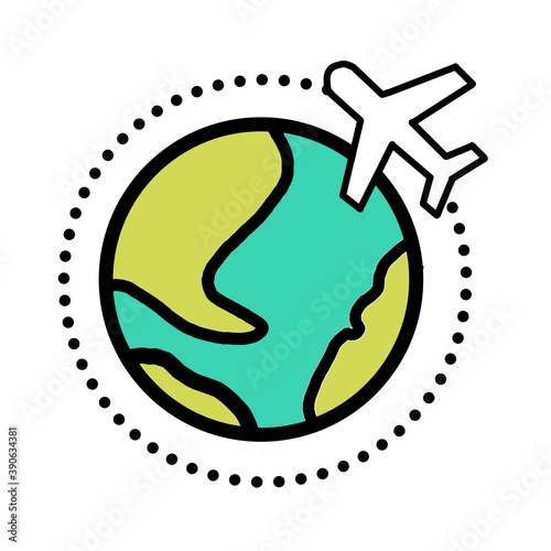 vector illustration of flight signs and symbols icons to worldwide with best quality flat design
