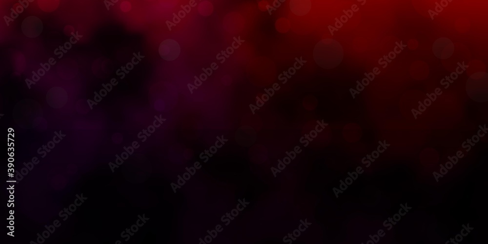 Light Pink, Red vector pattern with circles.