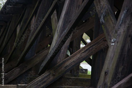 Wooden Train Trestle for an abstract