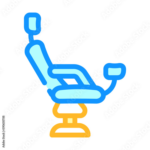 gynecological chair color icon vector illustration sign