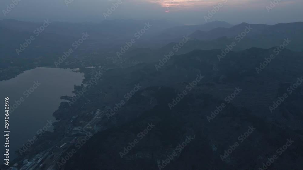 Aerial photography of Jinan Taishan Mountains Aerial photography of Jinan Taishan Mountains