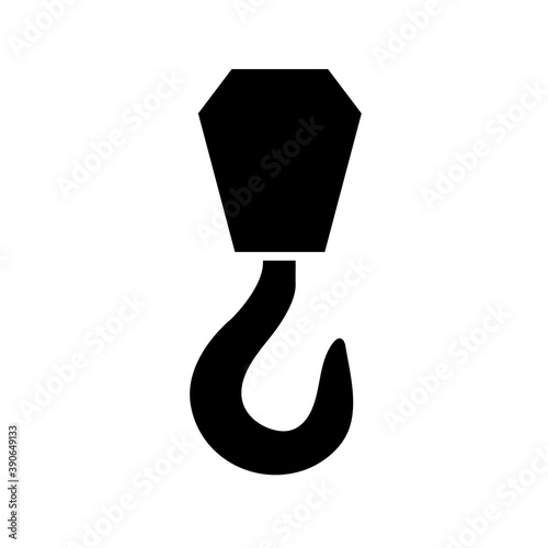 Construction hook icon, logo isolated on white background