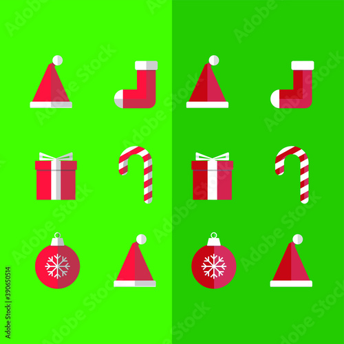 Illustration of Christmas icon. Happy new year. 