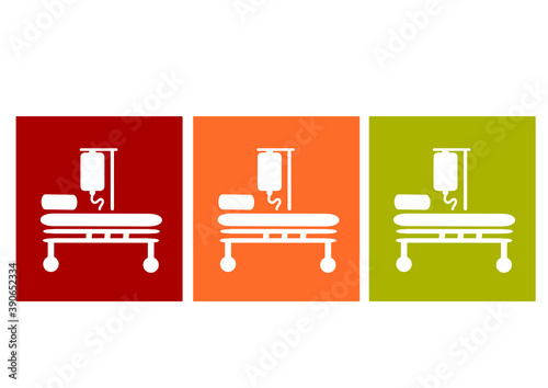 Free / occupied capacity of hospital beds