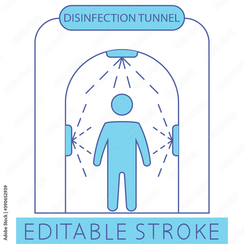 Vektorová grafika „Disinfection tunnel for people. Sanitizing station