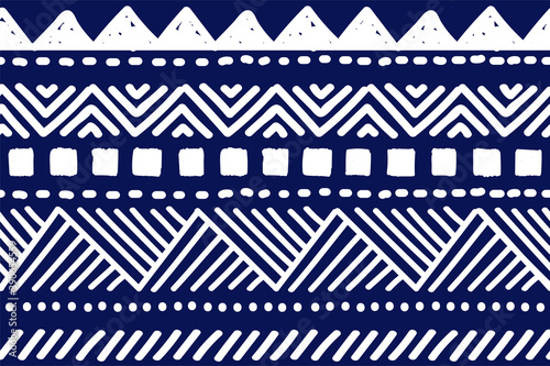 Tribal pattern. Ethnic geometric seamless background, boho motif, maya, aztec line vector illustration. mexican print texture