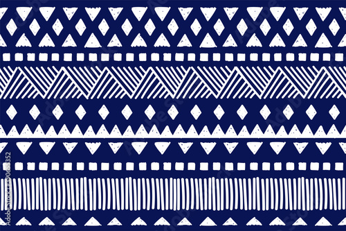 Tribal pattern. Ethnic geometric seamless background, boho motif, maya, aztec line vector illustration. mexican print texture