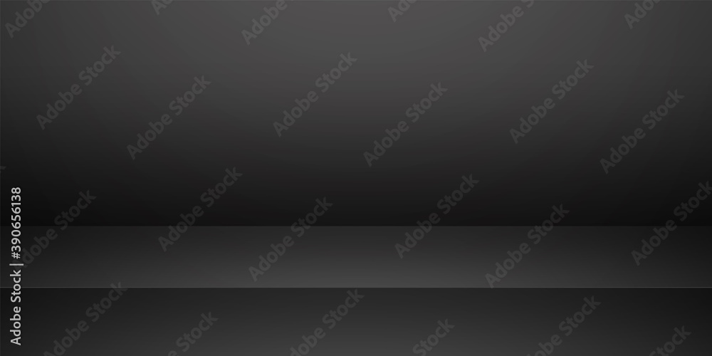 black empty studio room, product background, template mock up for display