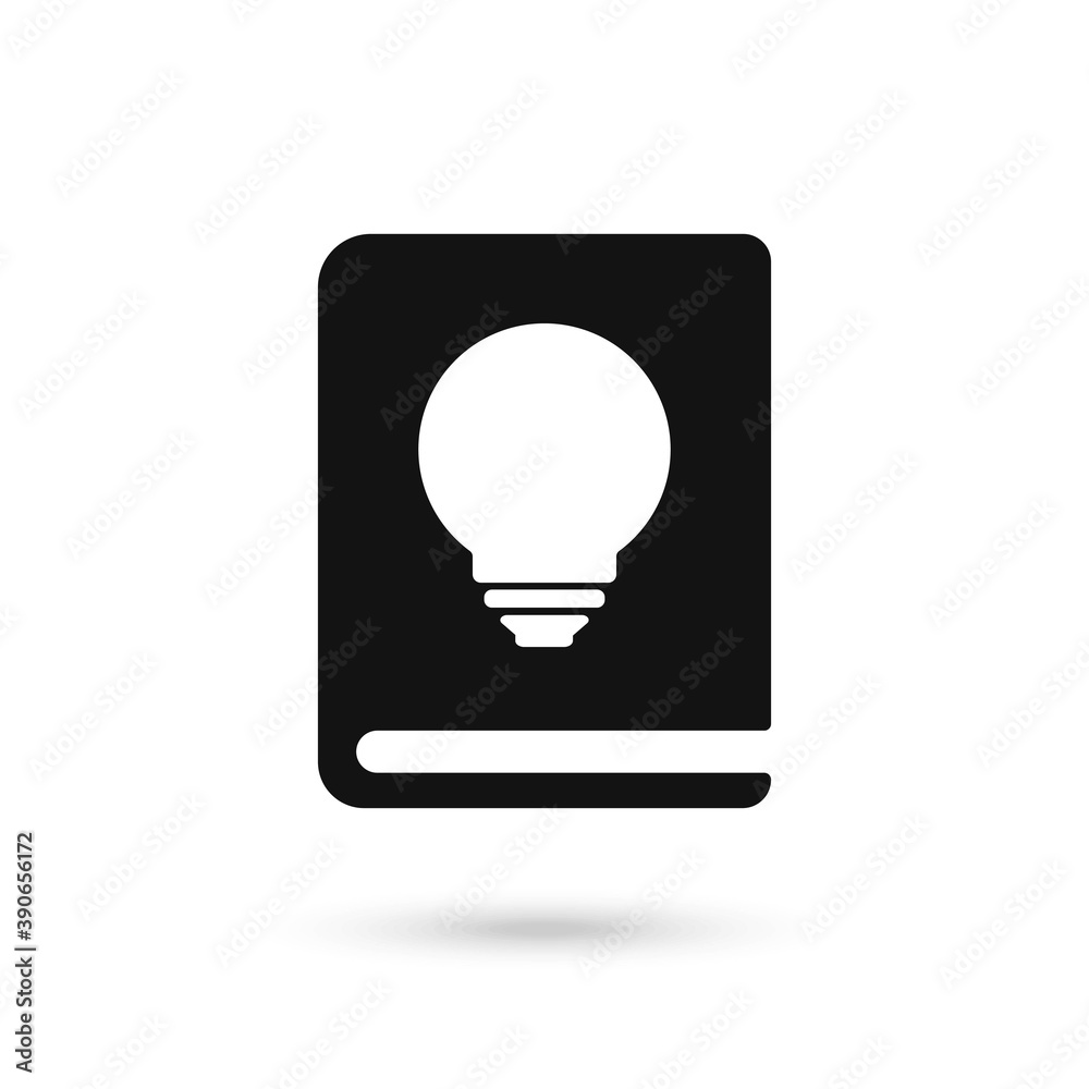 Book with light bulb, on white background. Vector graphics. Creative idea, inspiration, innovation, creative thinking, education concepts. Book with light bulb, on white background. Vector graphics. Creative idea, inspiration, innovation, creative thinking, education concepts.