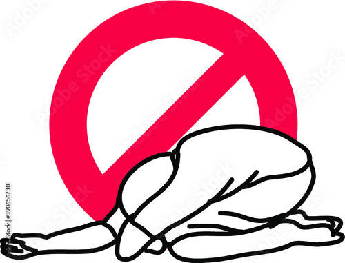 Hand drawn child poverty vector illustration.child beggar vector,sad child beggar,stop child labour