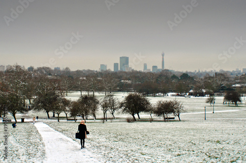 View of central London from Primrose Hill, London Borough of Camden, London, England, United Kingdom photo