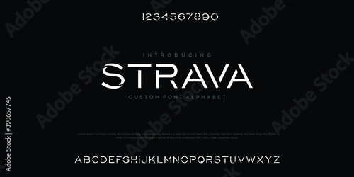 Abstract minimal modern alphabet fonts. Typography technology vector illustration