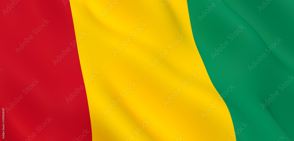 National Fabric Wave Closeup Flag of Guinea National Fabric Wave Closeup Flag of Guinea