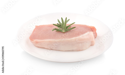 Fresh pork isolated on white background