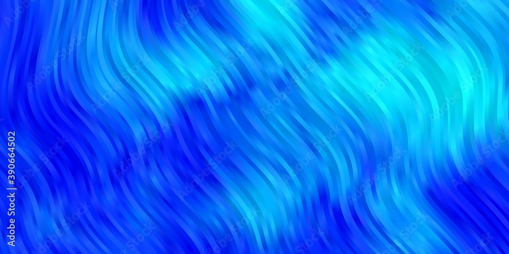 Light BLUE vector template with curved lines.